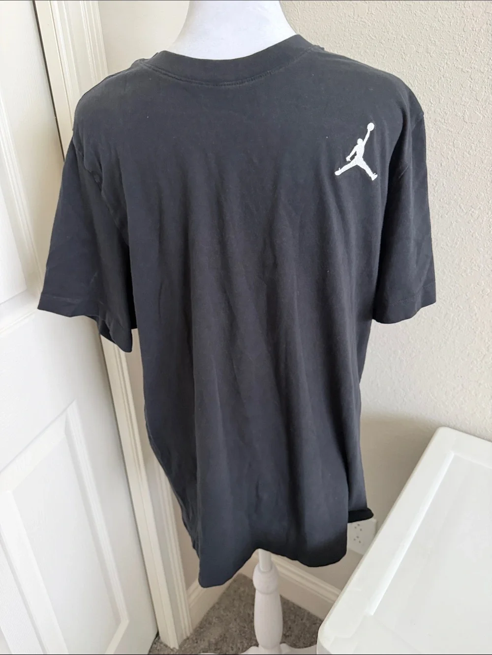 Jordan Black Short Sleeve Tee with White Jumpman